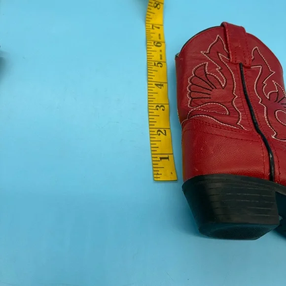 Masterson Boot Co. Kids Old West Red Leather Western Boots Size 9 - Picture 9 of 9